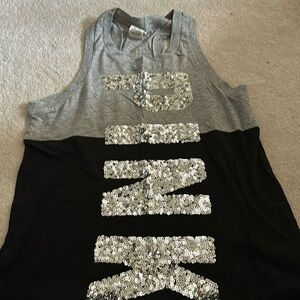 Pink sequin front top